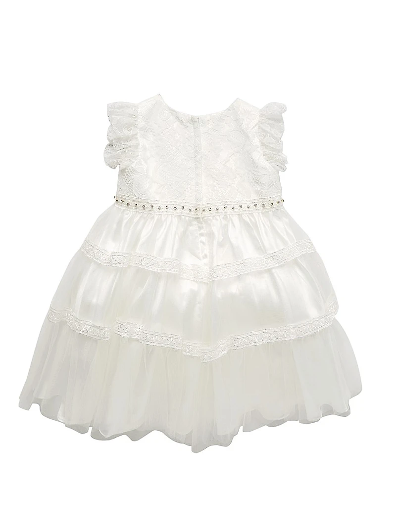 Baby Girl's & Little Embroidered Long-Sleeve Dress