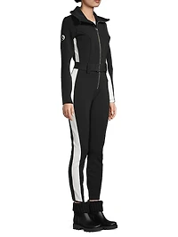 Cordova Belted Stripe Stretch Ski Suit