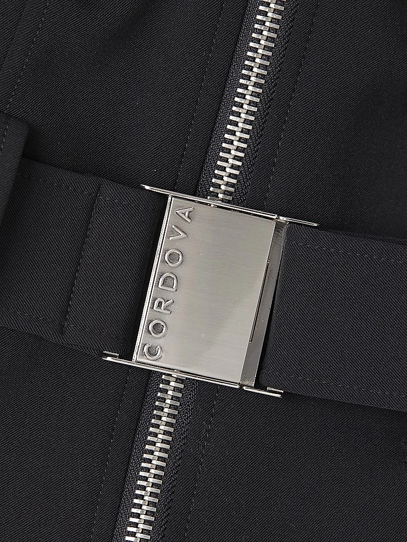 Cordova Belted Stripe Stretch Ski Suit