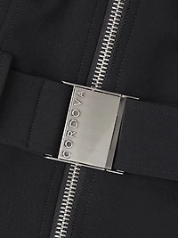 Cordova Belted Stripe Stretch Ski Suit