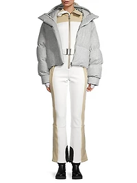 Aomori Shell Puffer Down Crop Ski Jacket