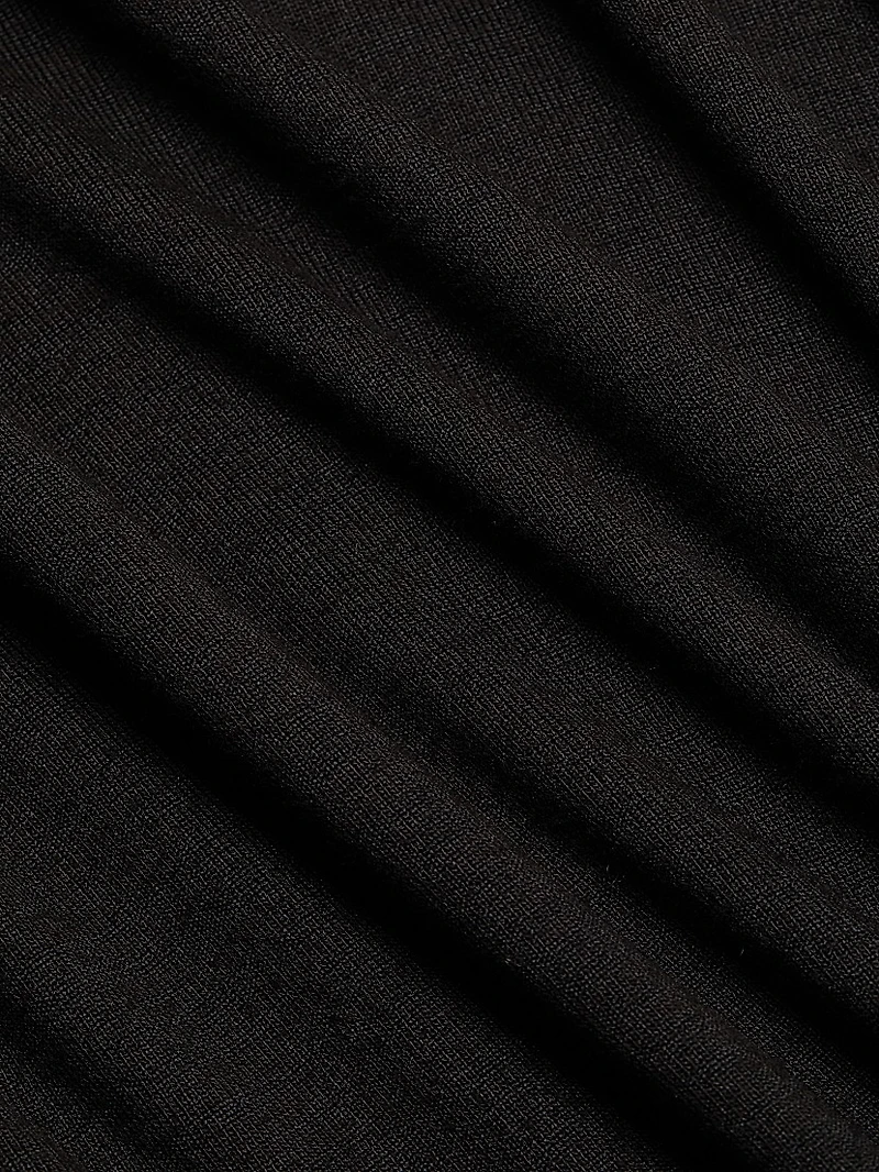 Turtleneck Knit Midi-Dress