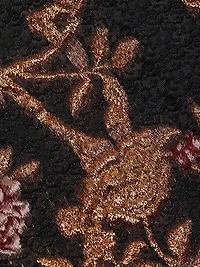 Metallic Floral Fit & Flare Minidress