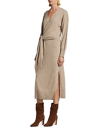 Skyla Knit Wrap Midi-Dress