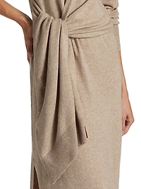 Skyla Knit Wrap Midi-Dress