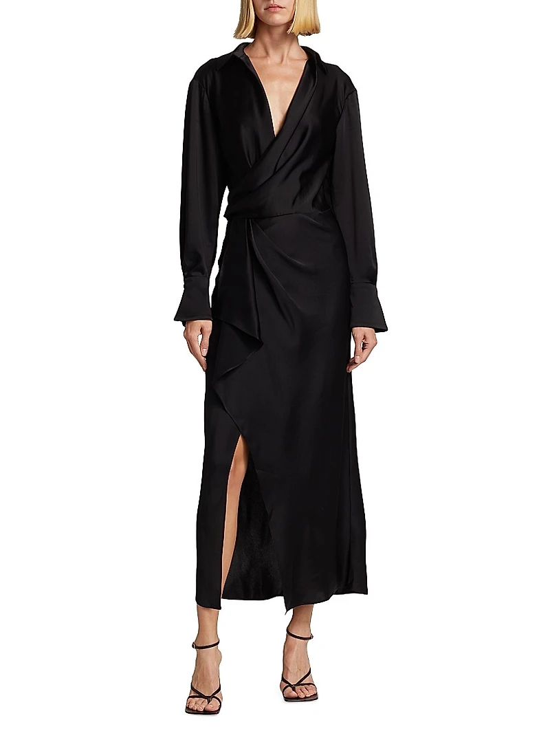 Talita Draped Front Maxi Dress