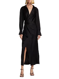 Talita Draped Front Maxi Dress