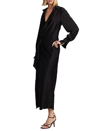 Talita Draped Front Maxi Dress