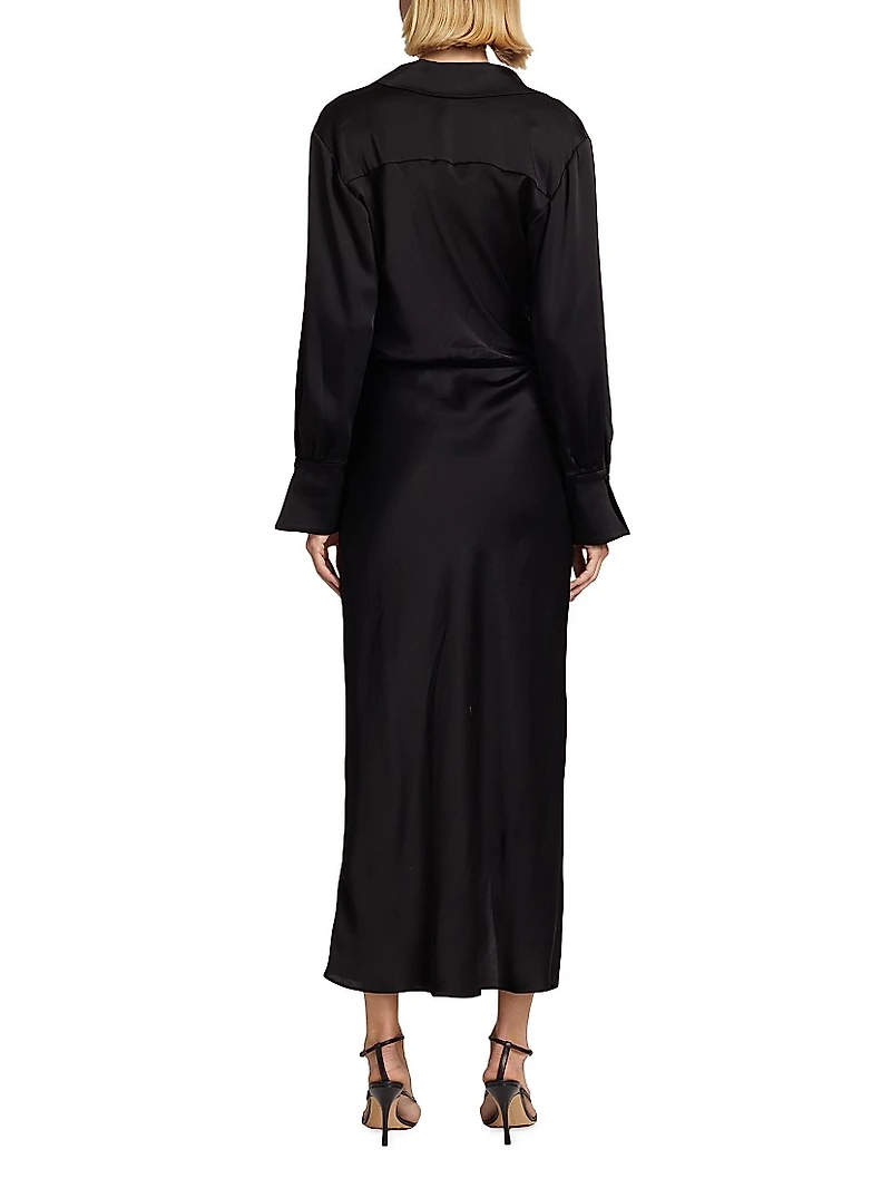 Talita Draped Front Maxi Dress