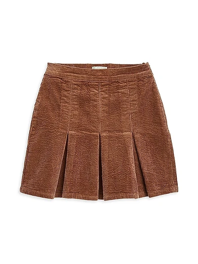 Little Girl's & Girl's Corduroy Tennis Skirt