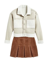 Little Girl's & Girl's Corduroy Tennis Skirt