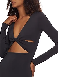 Cut-Out Scuba Maxi Dress