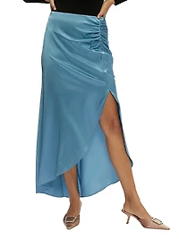 Tatum Silk-Blend Maxi Skirt