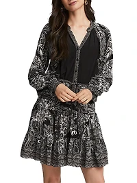 Sydney Silk-Blend Floral Minidress