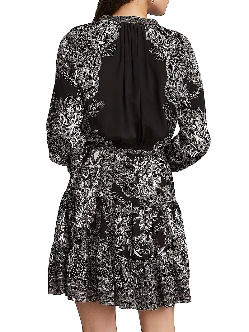 Sydney Silk-Blend Floral Minidress