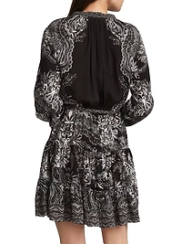 Sydney Silk-Blend Floral Minidress