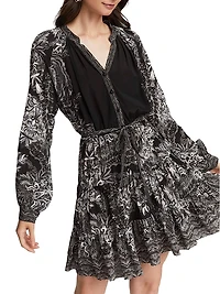 Sydney Silk-Blend Floral Minidress