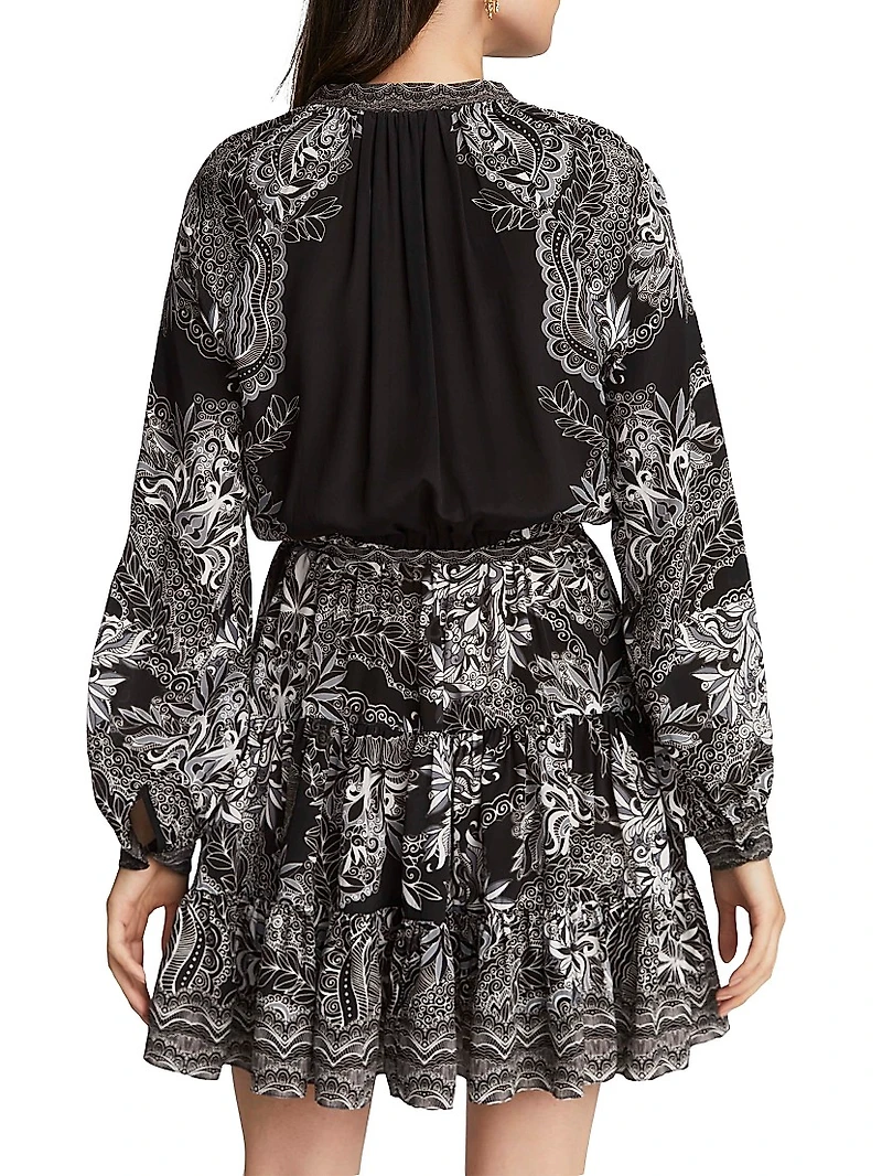 Sydney Silk-Blend Floral Minidress