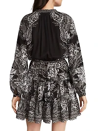 Sydney Silk-Blend Floral Minidress