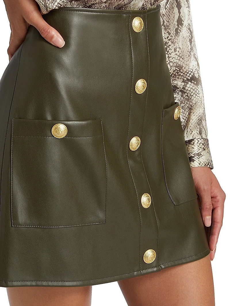 Truman Faux Leather Miniskirt