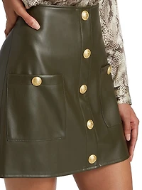 Truman Faux Leather Miniskirt