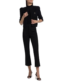 Delilah Cropped Textured Cardigan