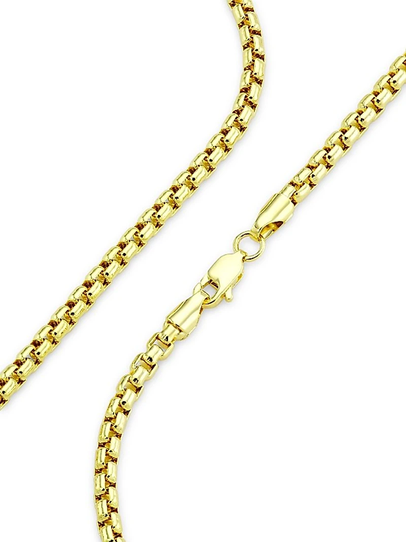 COLLECTION 14K Yellow Gold Lite Round Box Chain Necklace