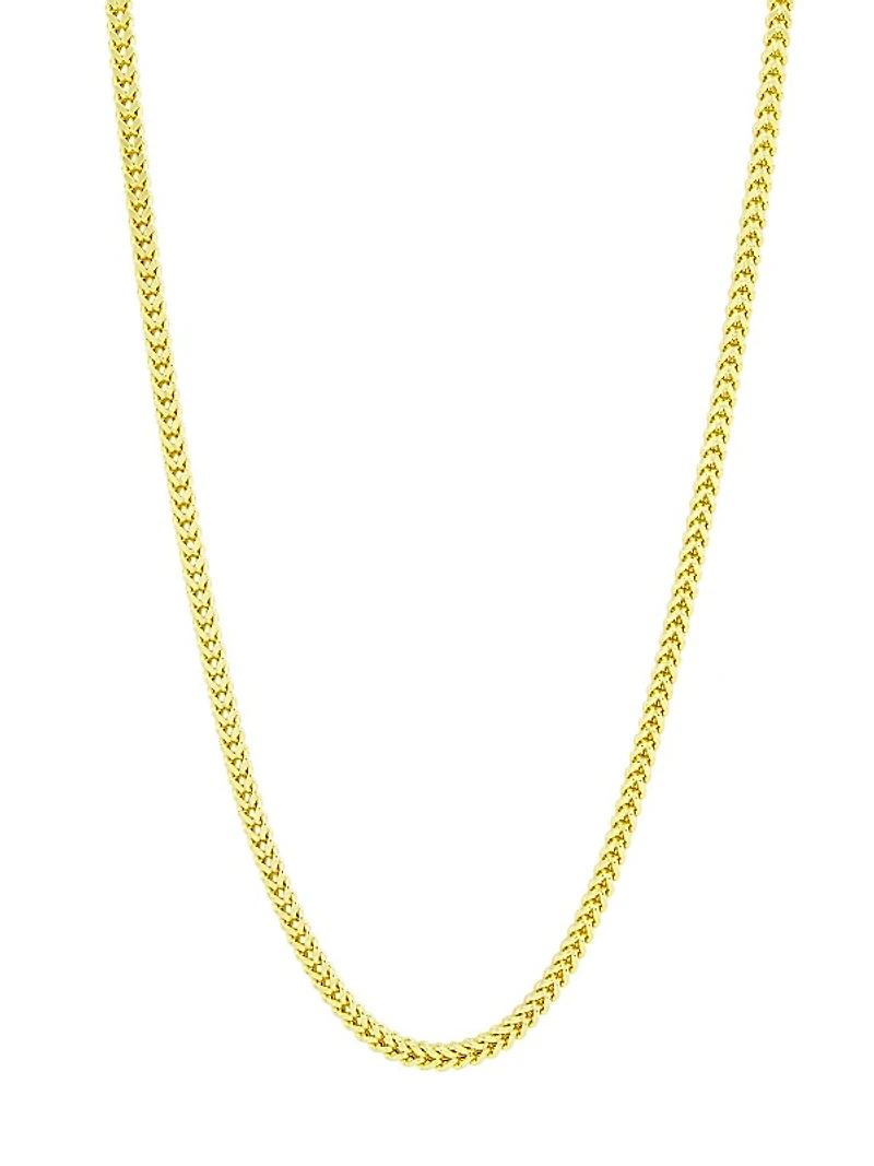 COLLECTION 14K Yellow Gold Semi-Solid Square Franco Chain Necklace