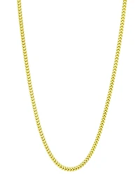 COLLECTION 14K Yellow Gold Semi-Solid Square Franco Chain Necklace
