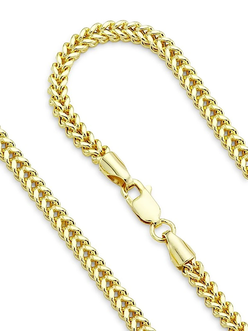 COLLECTION 14K Yellow Gold Semi-Solid Square Franco Chain Necklace