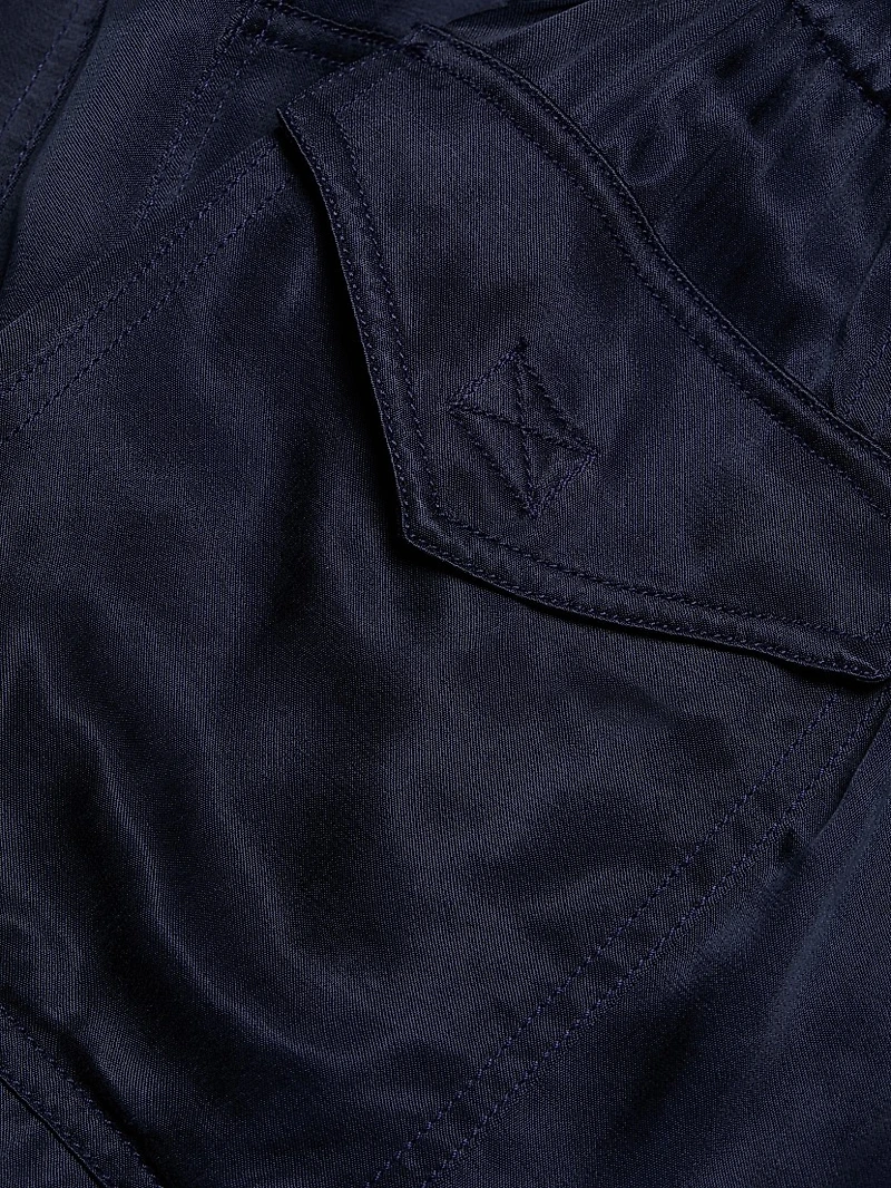 Washed Twill Paperbag Pants