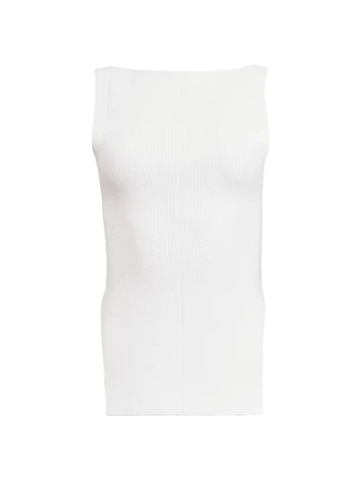 Evelyn Rib-Knit Sleeveless Top