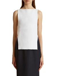 Evelyn Rib-Knit Sleeveless Top
