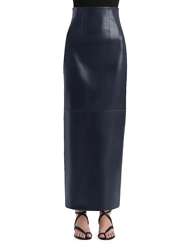 Loxley Leather Pencil Maxi Skirt