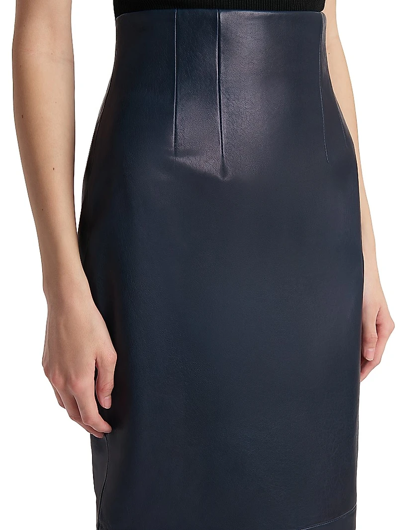 Loxley Leather Pencil Maxi Skirt