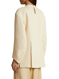 Mahni Crepe Slit Top