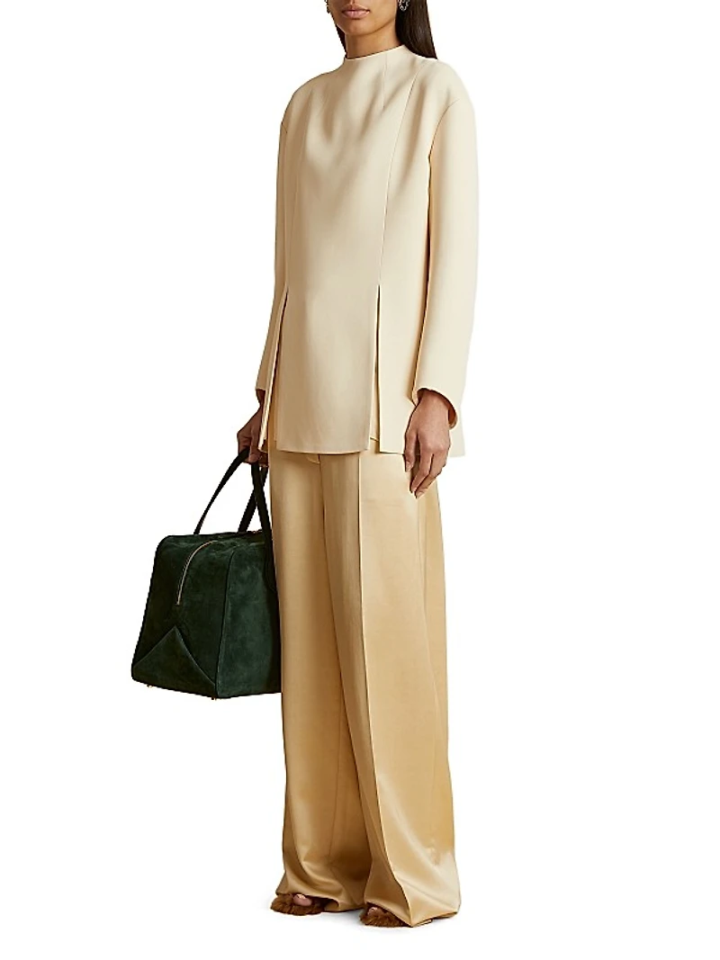 Mahni Crepe Slit Top