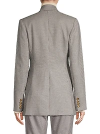 Mia Double-Breasted Houndstooth Blazer