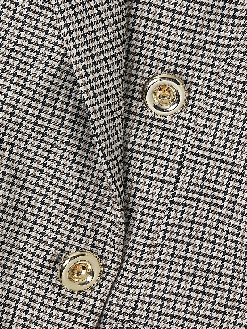 Mia Double-Breasted Houndstooth Blazer