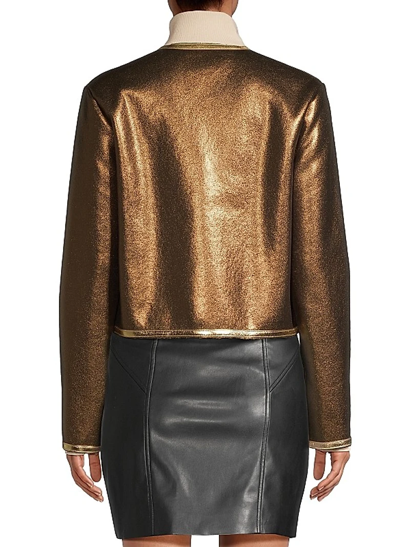 Melina Metallic & Faux Shearling Jacket