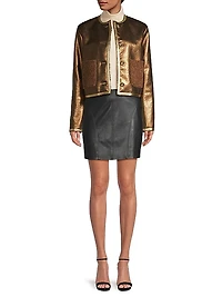 Melina Metallic & Faux Shearling Jacket