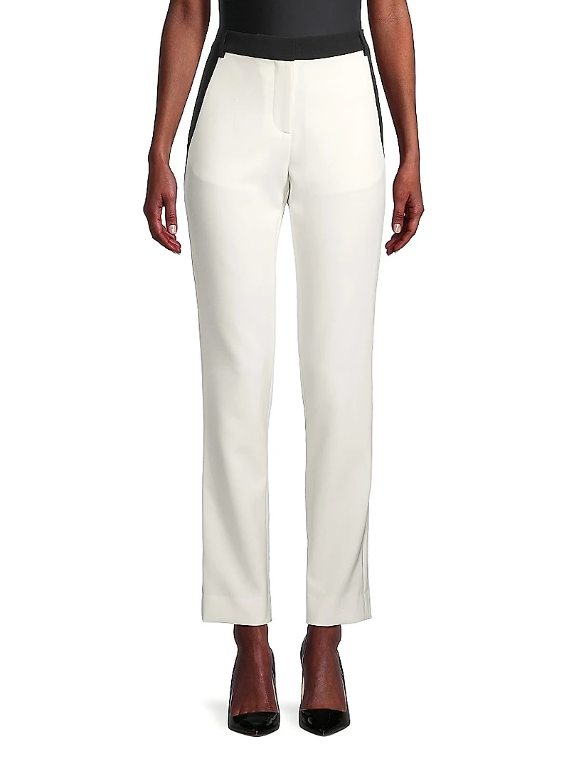 Reagan Two-Toned Straight-Leg Trousers