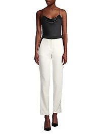 Reagan Two-Toned Straight-Leg Trousers