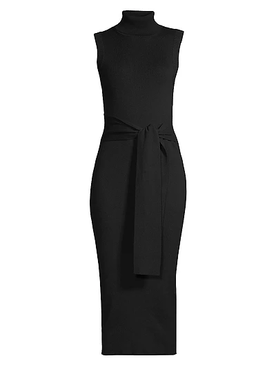 Rowan Tie-Waist Knit Midi Dress
