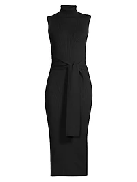 Rowan Tie-Waist Knit Midi Dress