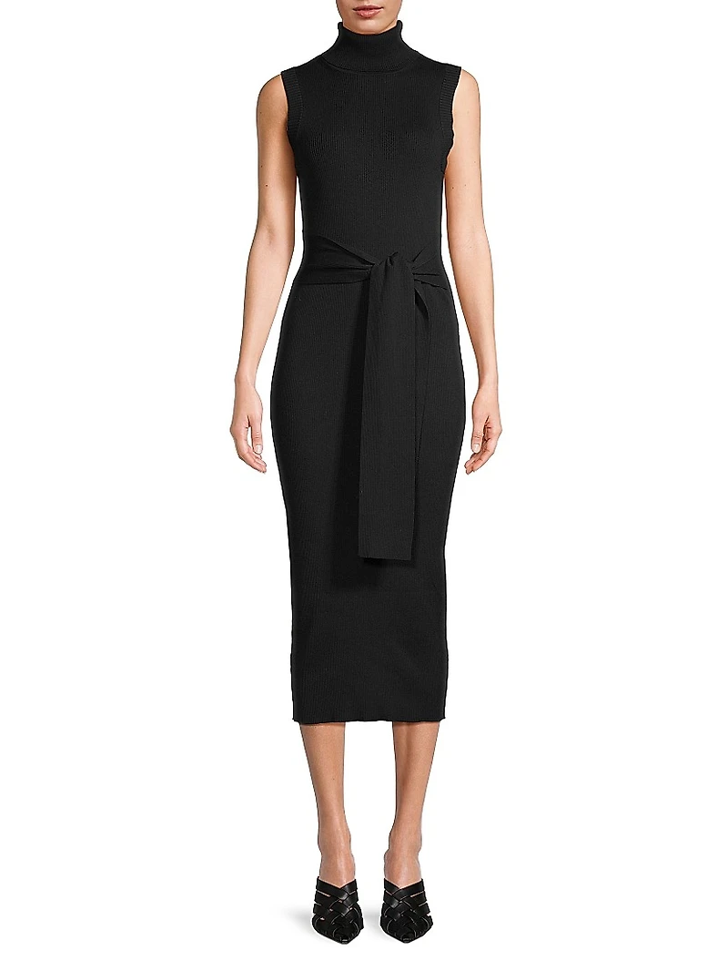 Rowan Tie-Waist Knit Midi Dress