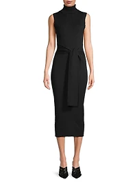 Rowan Tie-Waist Knit Midi Dress