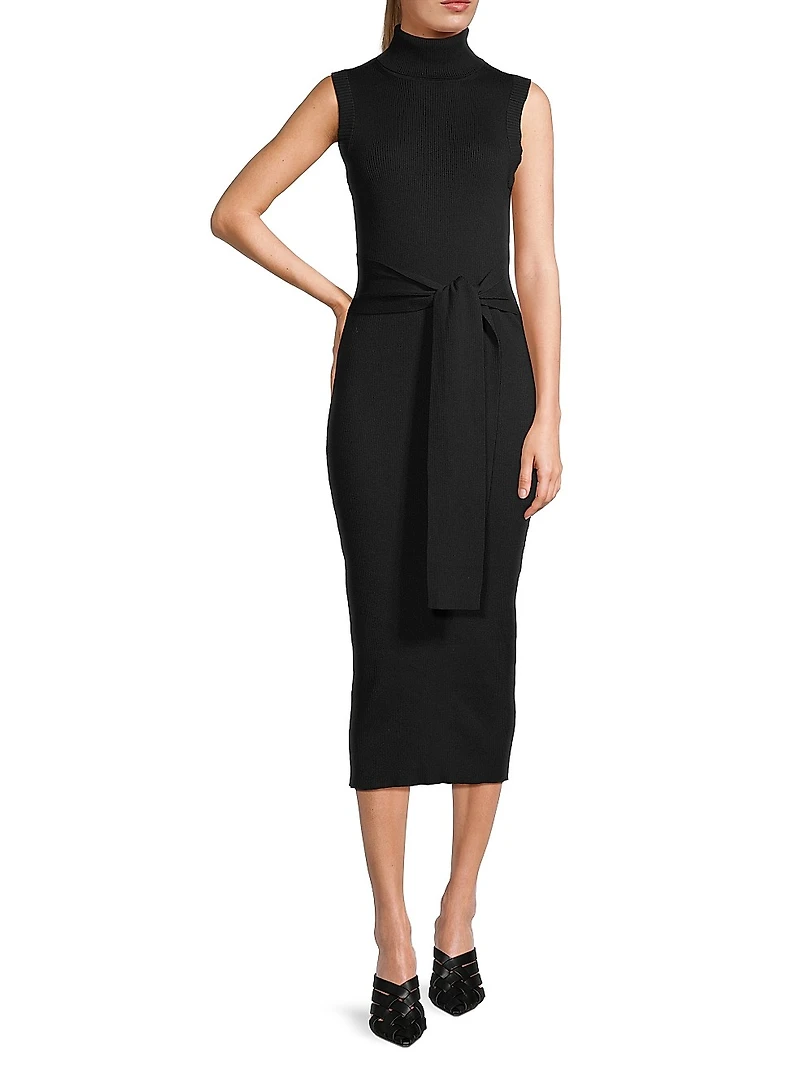 Rowan Tie-Waist Knit Midi Dress