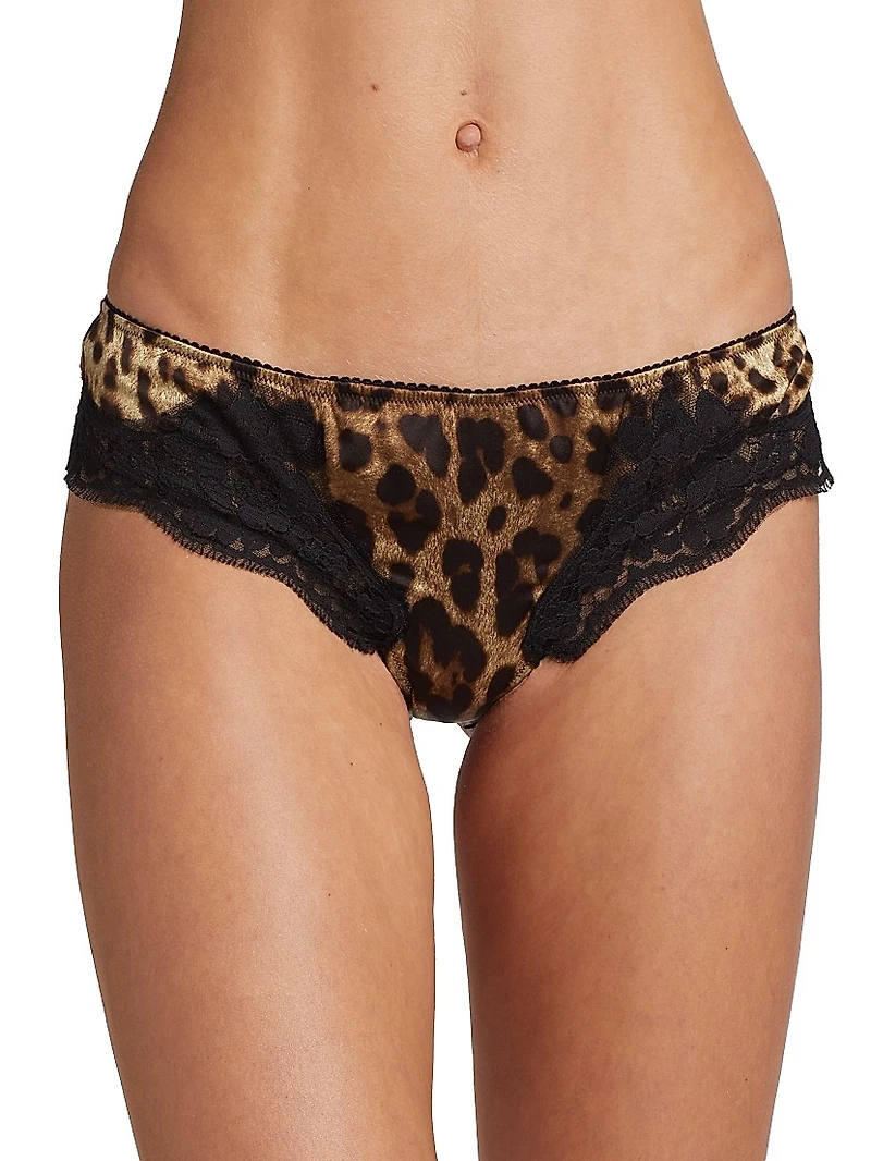 Lace & Silk-Blend Briefs