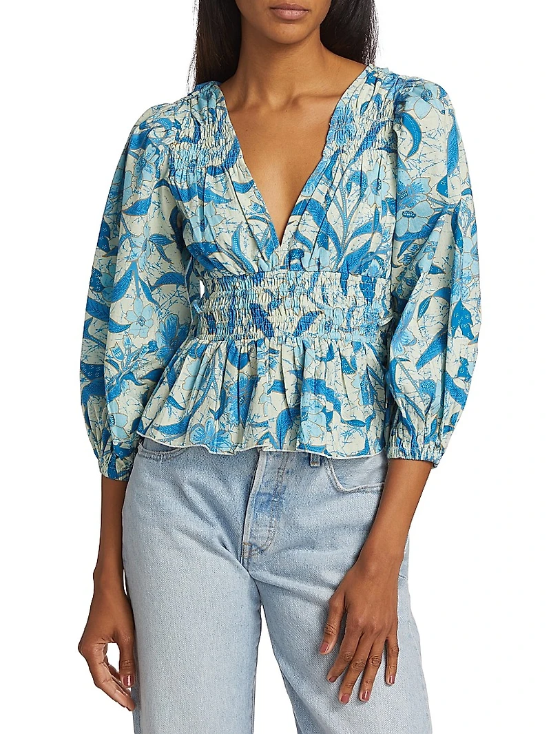 Elle Floral Peplum Top